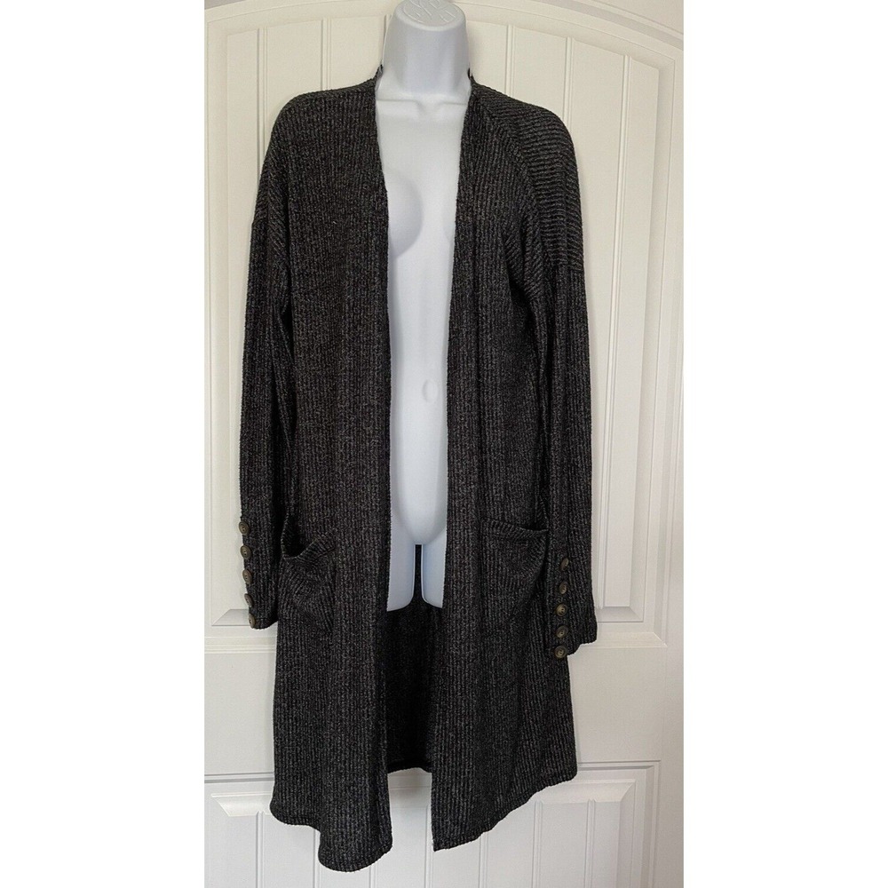 BKE‎ Buckle Womens Cardigan Black Open Sweater Size Medium